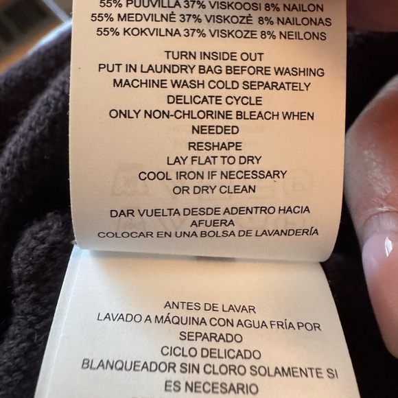 Michael Kors Dark Brown Oversized Women's Sweater featuring gold toned zippers - Picture 8 of 11